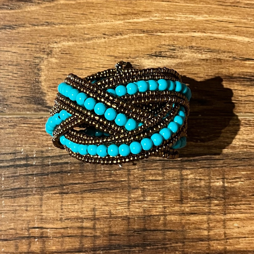 Teal Beaded Bracelet